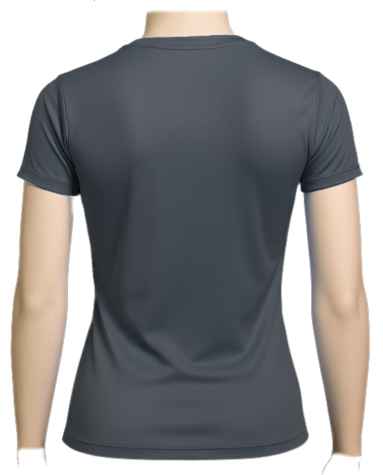 female black t-shirt back