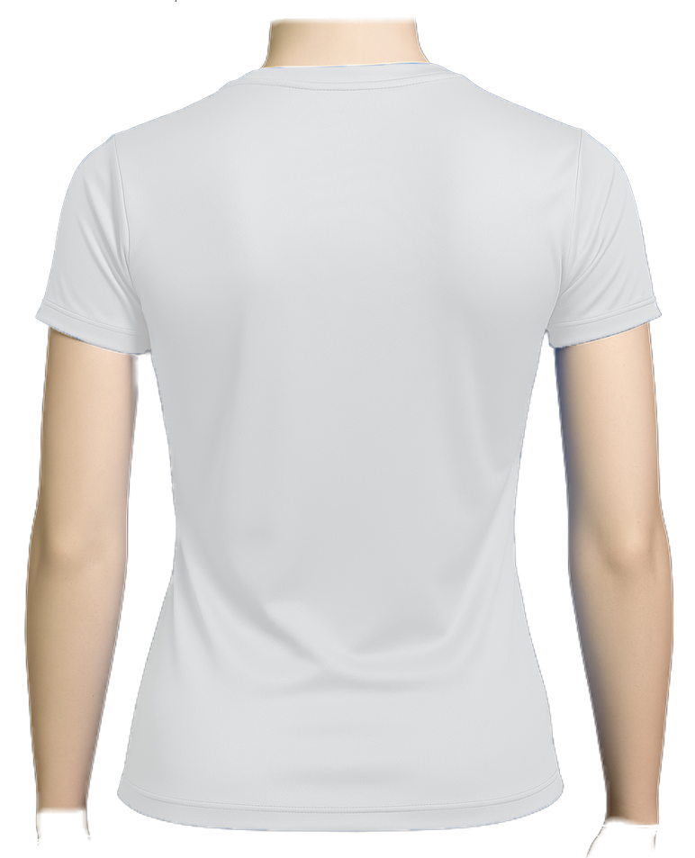 female white t-shirt back